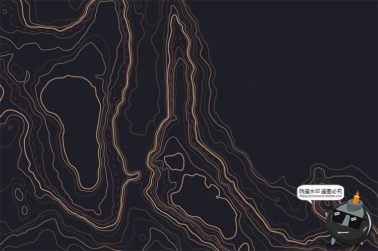 图片[2]-抽象地理地形山脉图案等高线背景底纹纹理AI矢量PNG免抠装饰素材-设计猿