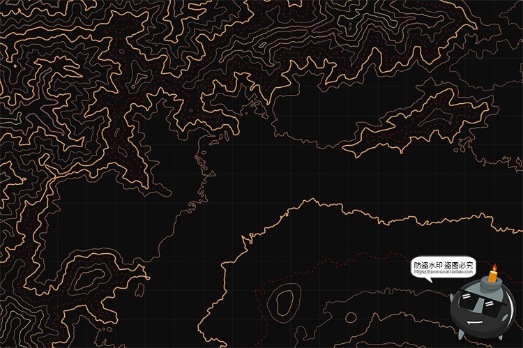 图片[4]-抽象地理地形山脉图案等高线背景底纹纹理AI矢量PNG免抠装饰素材-设计猿