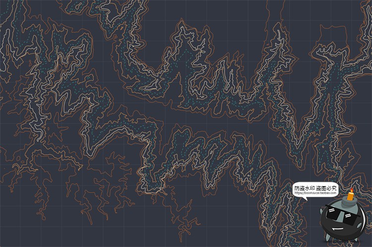 图片[11]-抽象地理地形山脉图案等高线背景底纹纹理AI矢量PNG免抠装饰素材-设计猿
