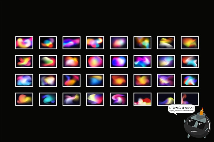 图片[2]-弥散噪点光晕复古渐变科技发布会海报背景底纹PSD模板JPG图片素材-设计猿