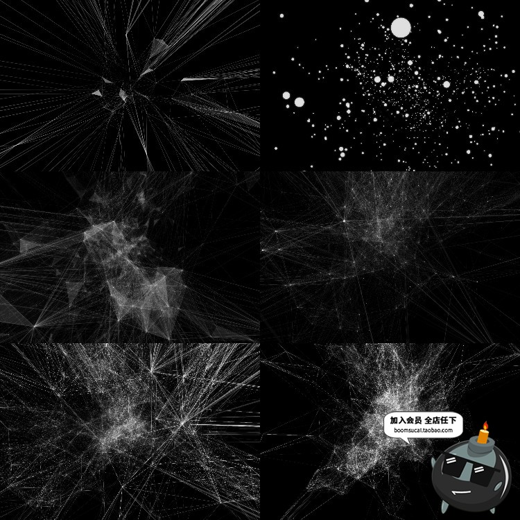 神经元效果网络科幻背景几何多边形线条节点三维空间JPG图片素材-设计猿