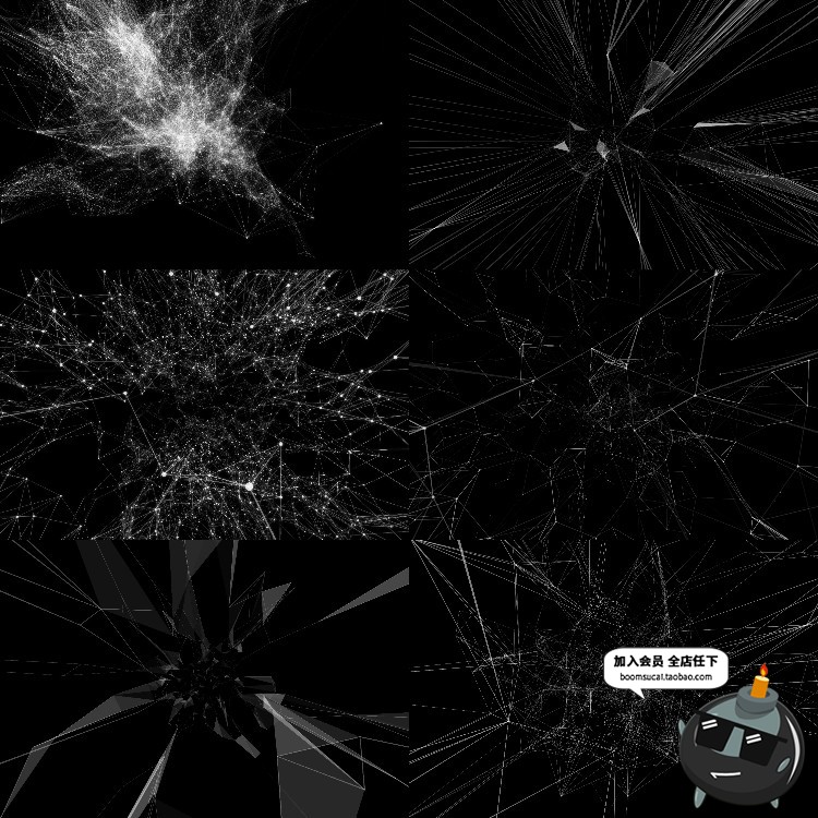 图片[4]-神经元效果网络科幻背景几何多边形线条节点三维空间JPG图片素材-设计猿
