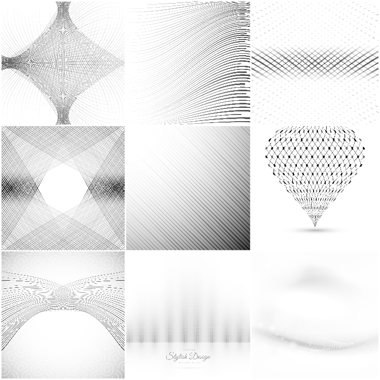图片[3]-科技感放射状线条几何线稿线描高清背景图片平面设计素材AI矢量图-设计猿