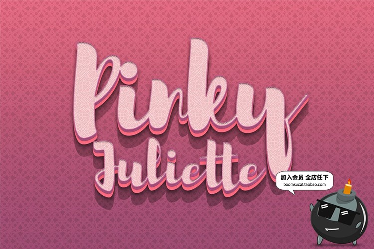 图片[1]-奢华花纹时尚清新彩色3D立体艺术特效文字效果图层PSD样式PS素材-设计猿