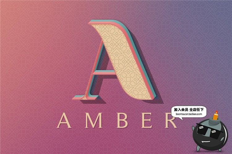 图片[8]-奢华花纹时尚清新彩色3D立体艺术特效文字效果图层PSD样式PS素材-设计猿