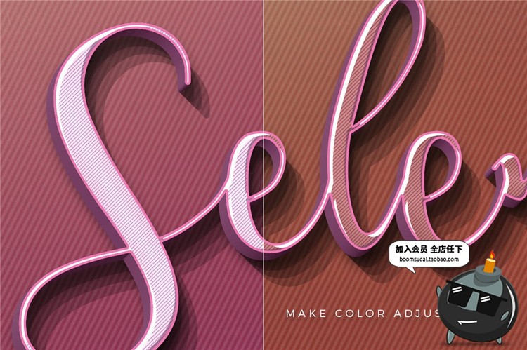 图片[9]-奢华花纹时尚清新彩色3D立体艺术特效文字效果图层PSD样式PS素材-设计猿