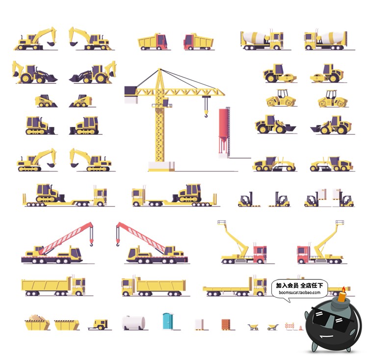 图片[12]-2.5D立体等距建筑场景方块元素图案房屋Ui创意装饰卡通AI矢量素材-设计猿