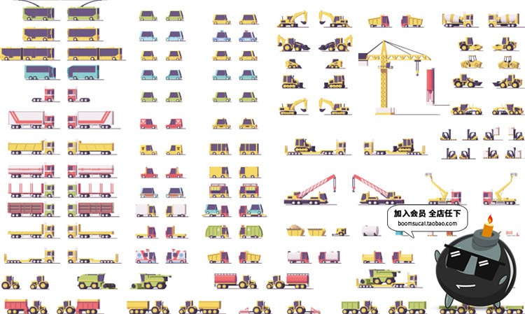 图片[13]-2.5D立体等距建筑场景方块元素图案房屋Ui创意装饰卡通AI矢量素材-设计猿