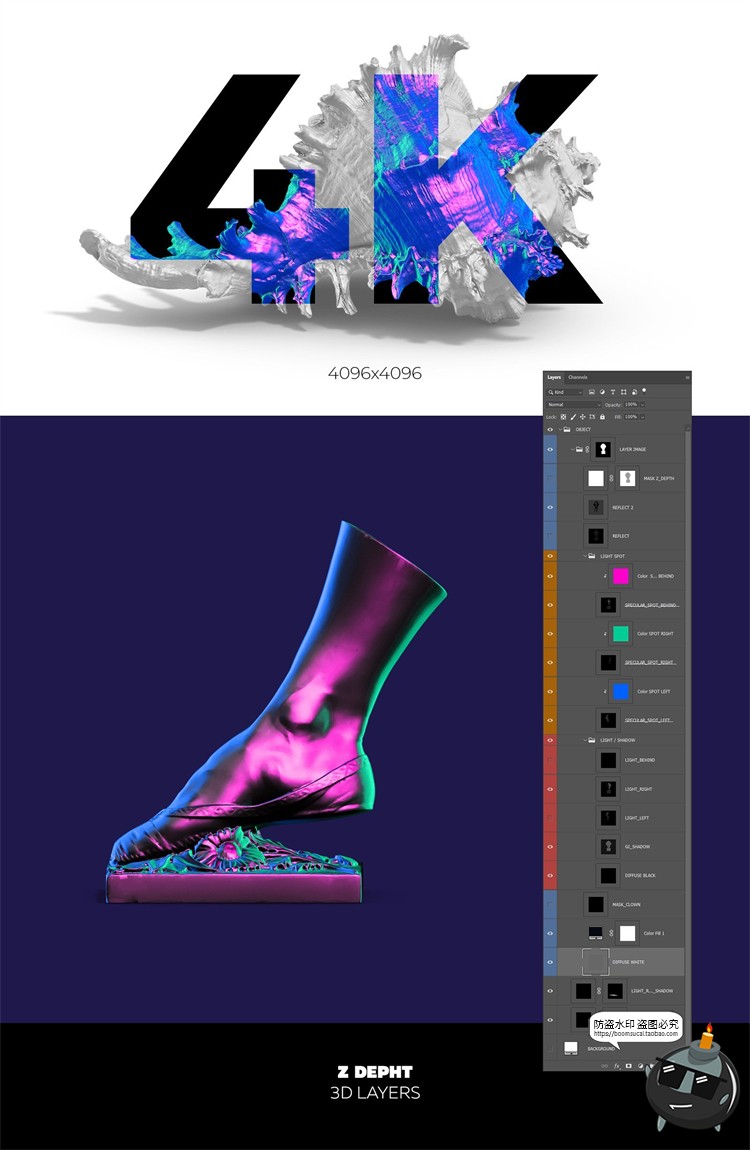 图片[4]-抽象希腊风石膏雕塑半身像摆件石柱装饰元素后期TIF合成PSD素材-设计猿