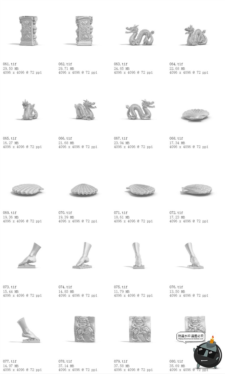 图片[11]-抽象希腊风石膏雕塑半身像摆件石柱装饰元素后期TIF合成PSD素材-设计猿