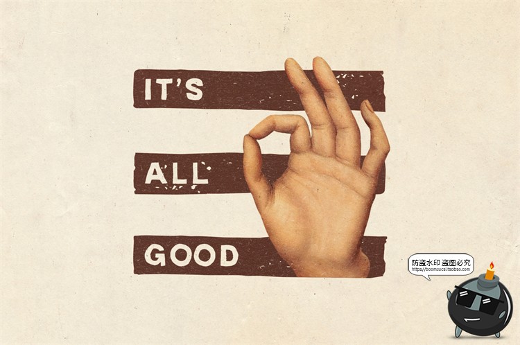 图片[4]-复古欧式风格潮流手势插画装饰元素创意海报PNG免抠PSD模板PS素材-设计猿