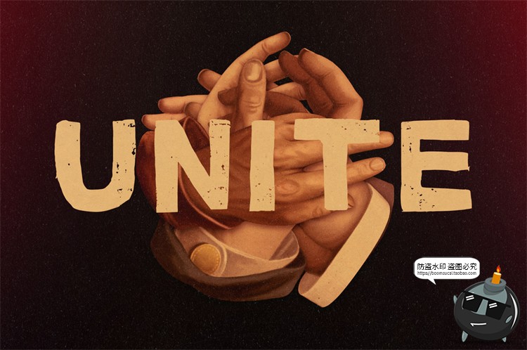 图片[6]-复古欧式风格潮流手势插画装饰元素创意海报PNG免抠PSD模板PS素材-设计猿