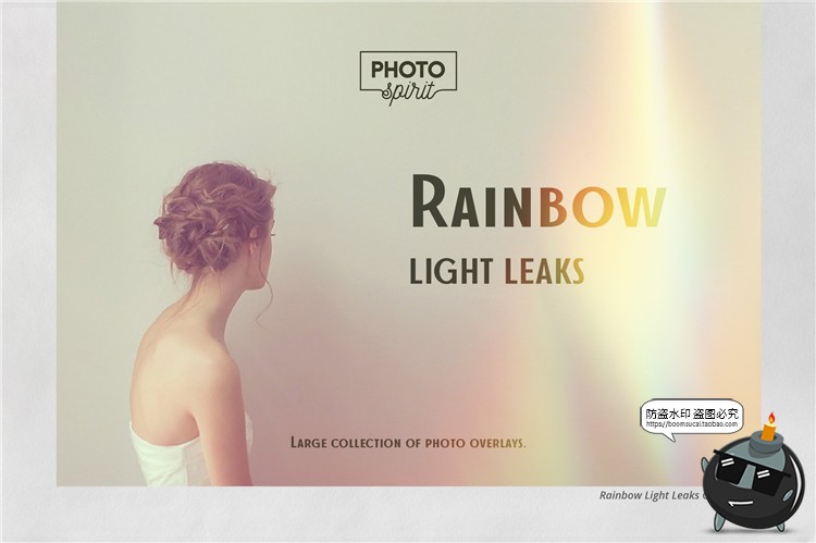 图片[1]-优雅文艺彩虹色光晕梦幻光斑光效阳光JPG图片叠加后期合成PS素材-设计猿