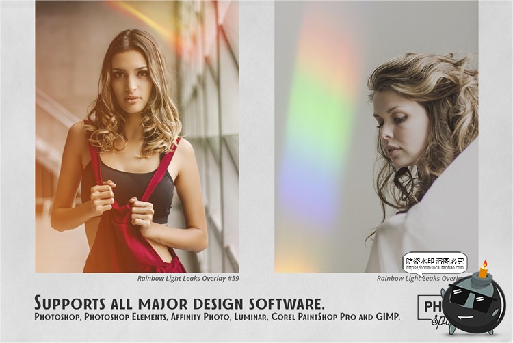 图片[4]-优雅文艺彩虹色光晕梦幻光斑光效阳光JPG图片叠加后期合成PS素材-设计猿