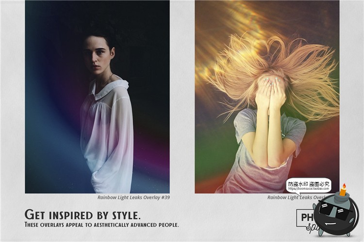 图片[6]-优雅文艺彩虹色光晕梦幻光斑光效阳光JPG图片叠加后期合成PS素材-设计猿