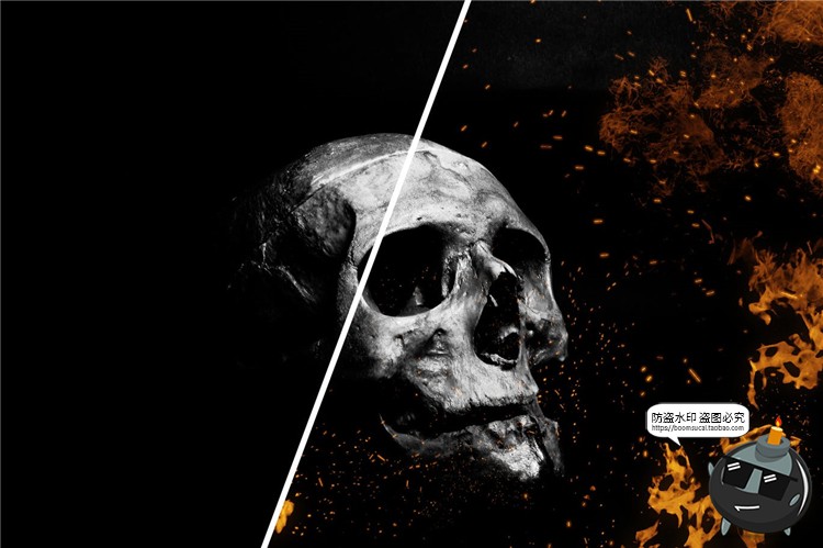 图片[2]-火焰火花火光燃烧火海效果黑底高清JPG图片后期合成叠加PS素材-设计猿