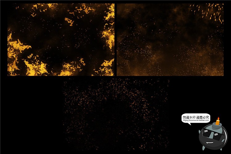 图片[5]-火焰火花火光燃烧火海效果黑底高清JPG图片后期合成叠加PS素材-设计猿