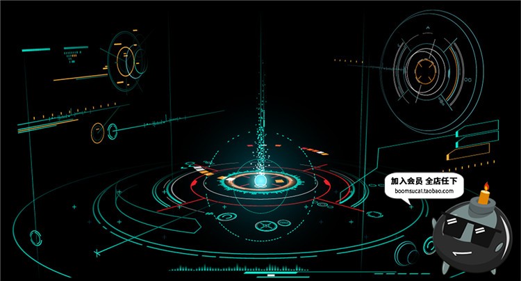 图片[2]-未来现代高科技圆环眼球游戏机械风UI界面显示模板AI矢量设计素材-设计猿