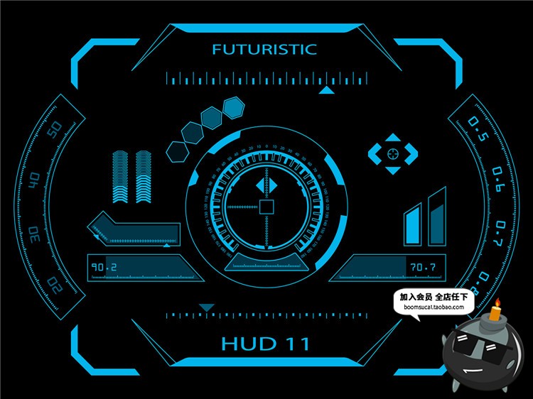 图片[33]-未来现代高科技圆环眼球游戏机械风UI界面显示模板AI矢量设计素材-设计猿