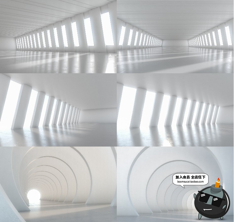 图片[5]-创意未来3D光效空间机械隧道光感艺术舞台背景场景JPG图片素材-设计猿