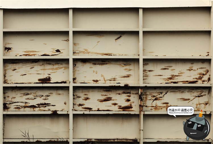 图片[4]-隔板金属框架围栏生锈破旧废墟废土荒芜风格后期合成JPG图片素材-设计猿