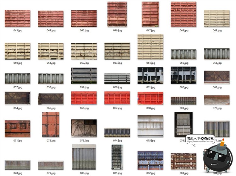 图片[9]-隔板金属框架围栏生锈破旧废墟废土荒芜风格后期合成JPG图片素材-设计猿