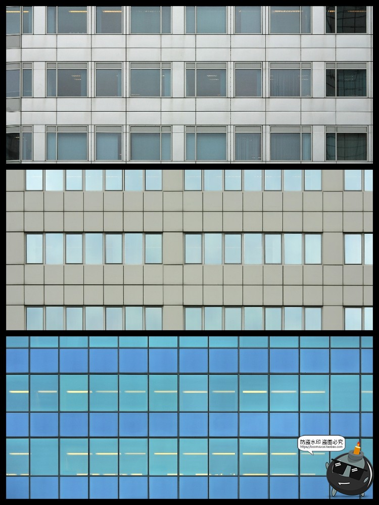 图片[1]-高层建筑对立面贴图窗户西方现代建筑高楼大厦场景图JPG图片素材-设计猿