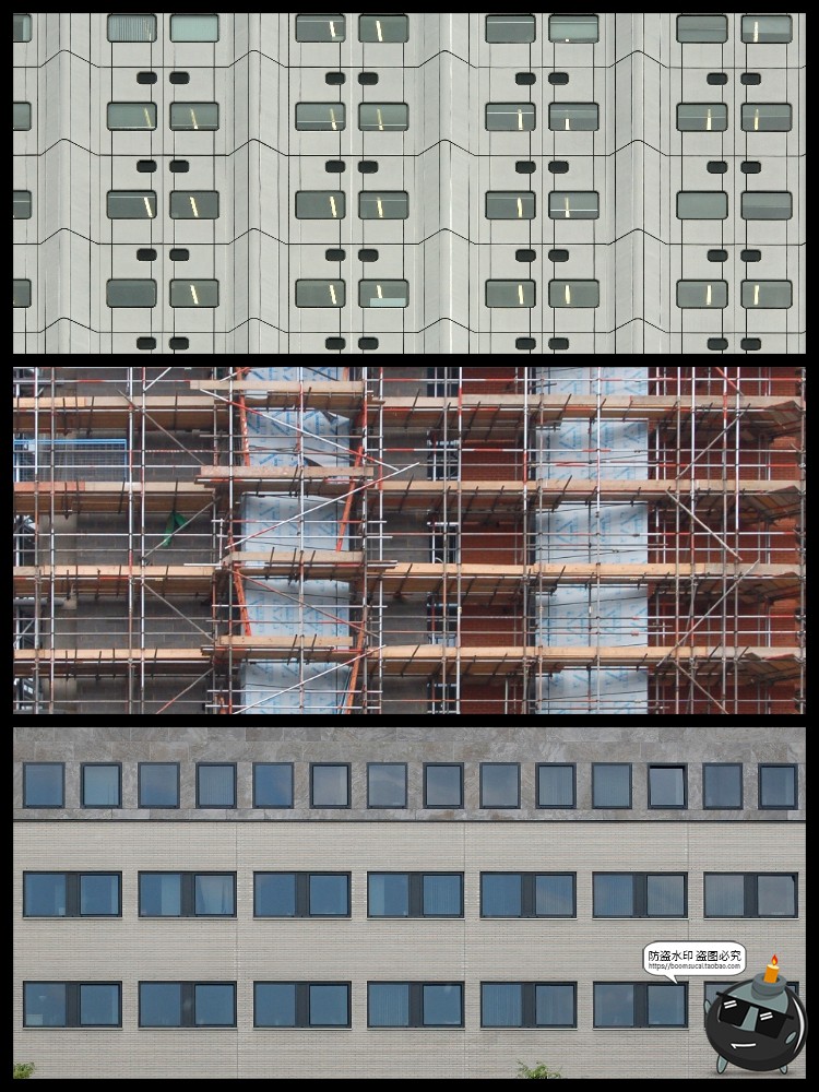 图片[4]-高层建筑对立面贴图窗户西方现代建筑高楼大厦场景图JPG图片素材-设计猿