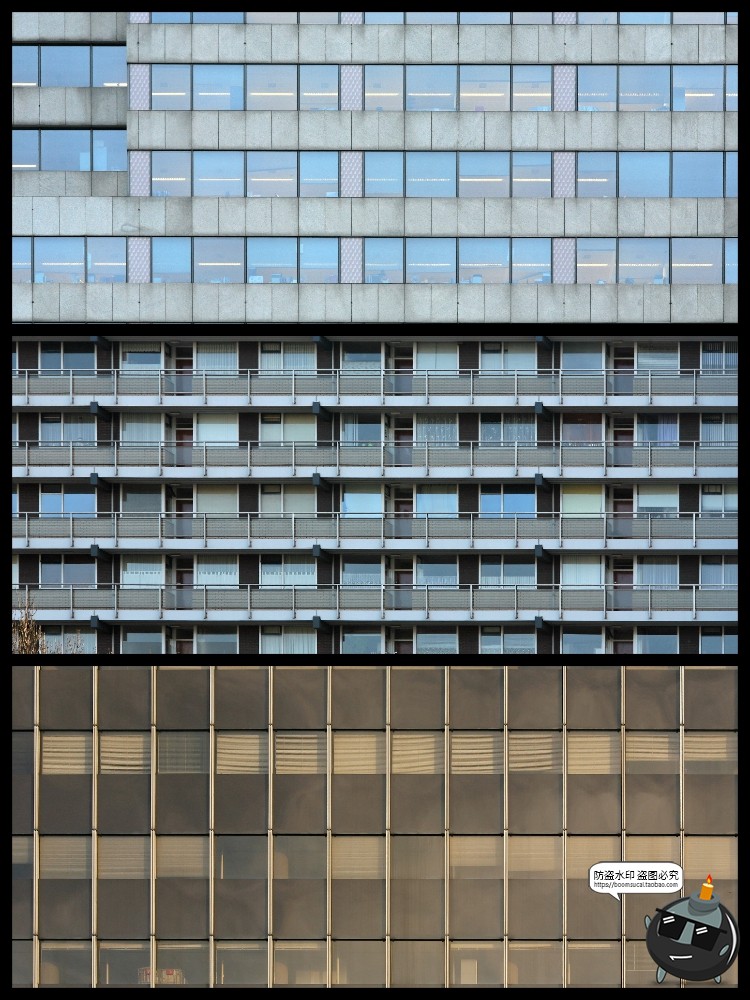 图片[7]-高层建筑对立面贴图窗户西方现代建筑高楼大厦场景图JPG图片素材-设计猿