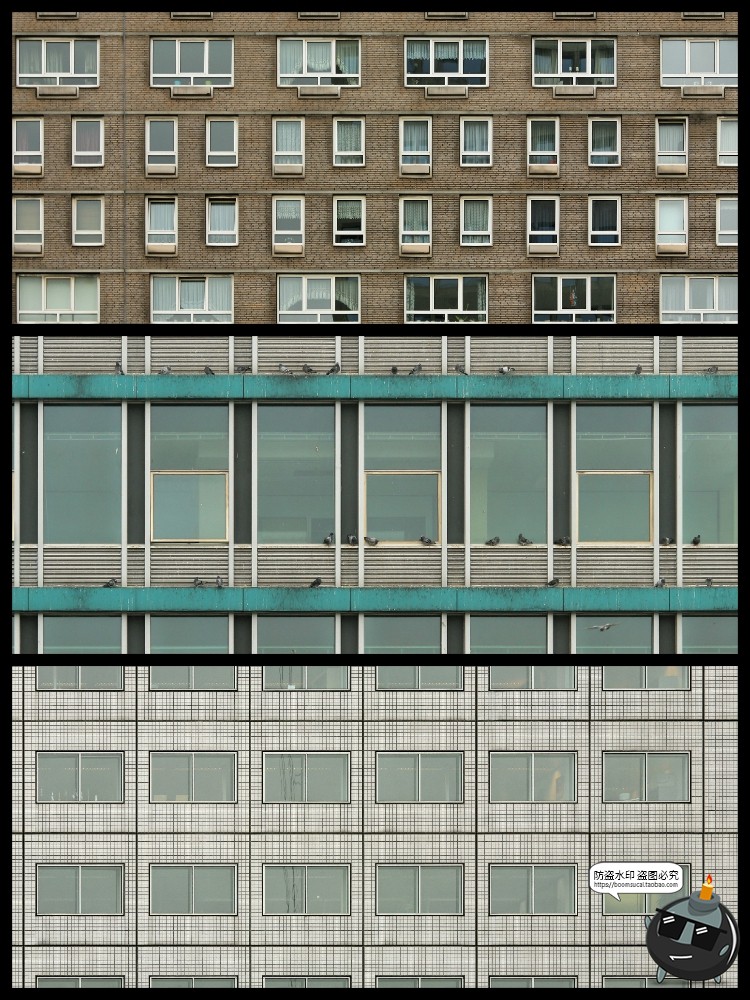 图片[8]-高层建筑对立面贴图窗户西方现代建筑高楼大厦场景图JPG图片素材-设计猿