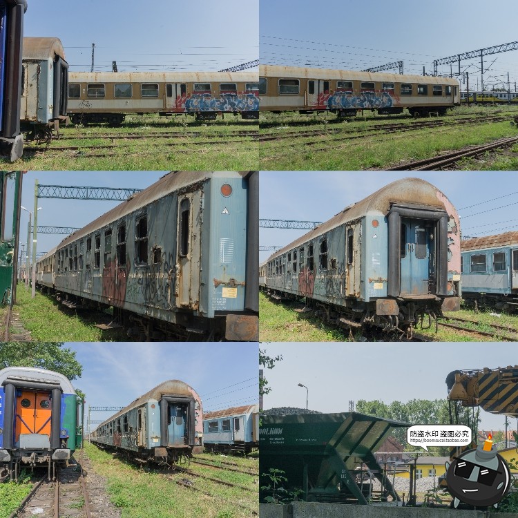 图片[6]-废弃火车站杂草车场铁轨轨道车厢场景背景后期合成JPG图片素材-设计猿