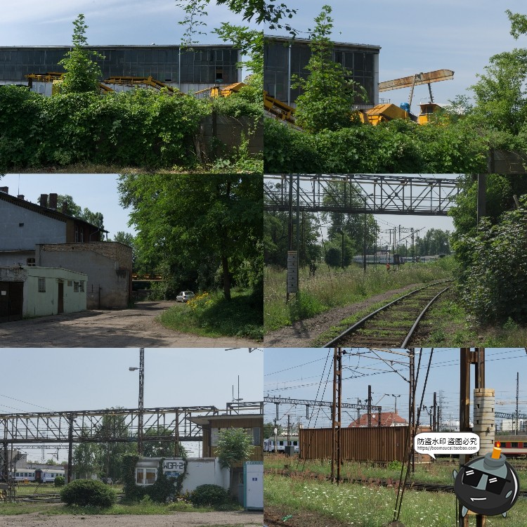 图片[8]-废弃火车站杂草车场铁轨轨道车厢场景背景后期合成JPG图片素材-设计猿