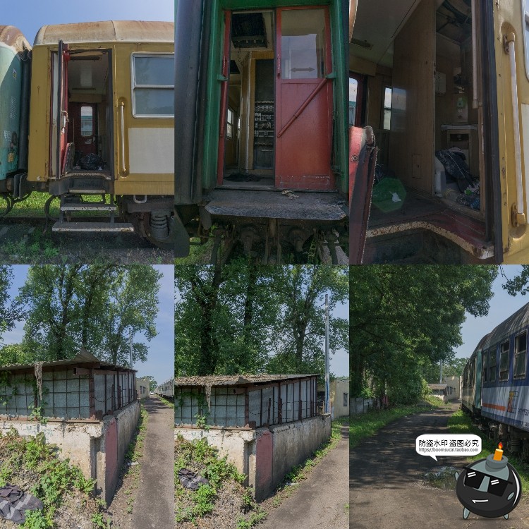 图片[11]-废弃火车站杂草车场铁轨轨道车厢场景背景后期合成JPG图片素材-设计猿