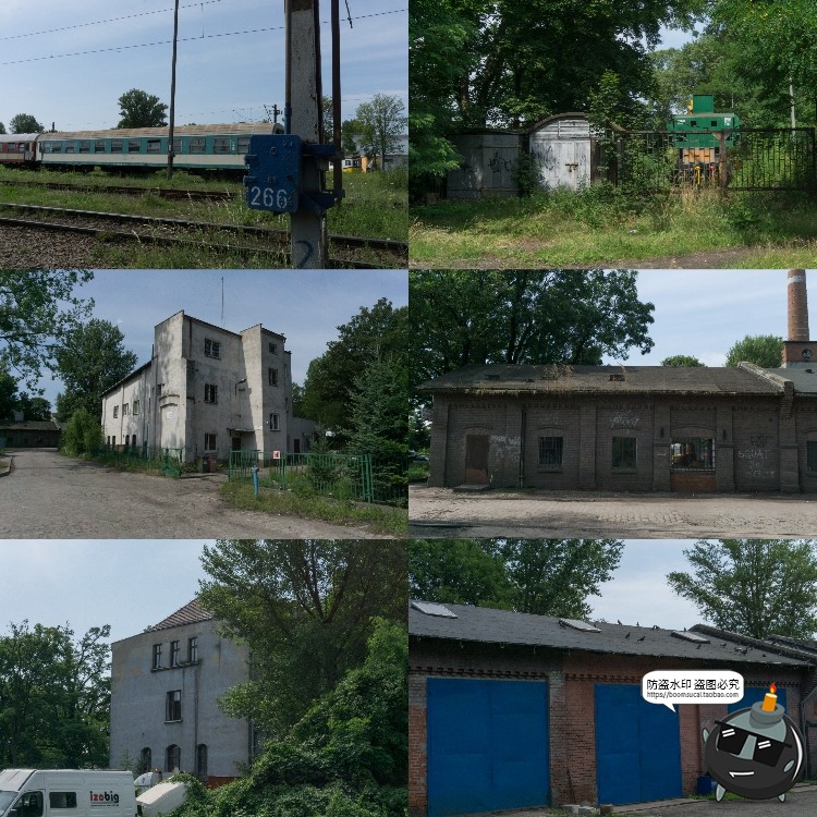 图片[15]-废弃火车站杂草车场铁轨轨道车厢场景背景后期合成JPG图片素材-设计猿