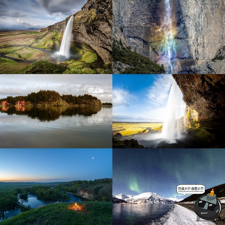 图片[3]-河流湖泊水面风景山川瀑布场景景观背景JPG图片PS后期合成素材-设计猿