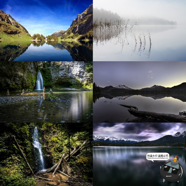 图片[7]-河流湖泊水面风景山川瀑布场景景观背景JPG图片PS后期合成素材-设计猿