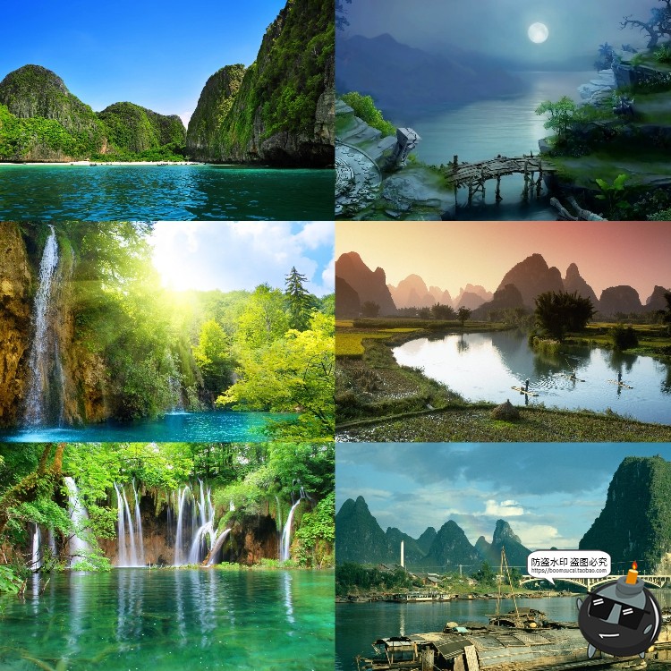 图片[23]-河流湖泊水面风景山川瀑布场景景观背景JPG图片PS后期合成素材-设计猿