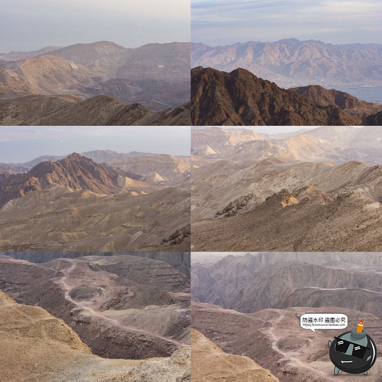 图片[2]-荒漠岩石沙漠山脉荒凉赤戈壁滩景观场景背景后期合成JPG图片素材-设计猿