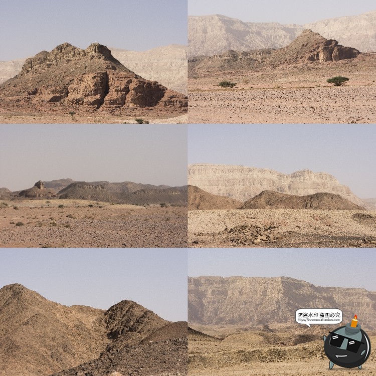 图片[3]-荒漠岩石沙漠山脉荒凉赤戈壁滩景观场景背景后期合成JPG图片素材-设计猿