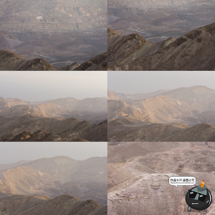 图片[6]-荒漠岩石沙漠山脉荒凉赤戈壁滩景观场景背景后期合成JPG图片素材-设计猿