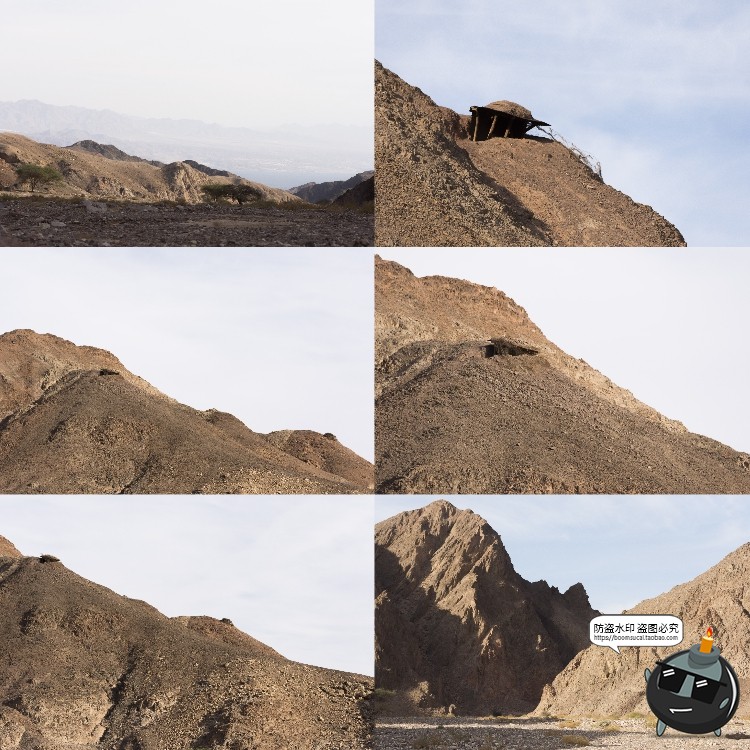 图片[12]-荒漠岩石沙漠山脉荒凉赤戈壁滩景观场景背景后期合成JPG图片素材-设计猿
