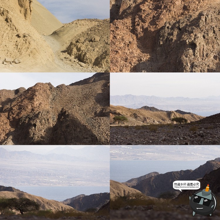 图片[13]-荒漠岩石沙漠山脉荒凉赤戈壁滩景观场景背景后期合成JPG图片素材-设计猿