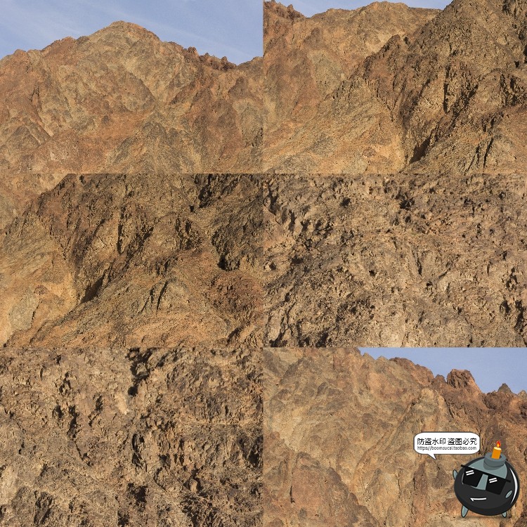 图片[19]-荒漠岩石沙漠山脉荒凉赤戈壁滩景观场景背景后期合成JPG图片素材-设计猿