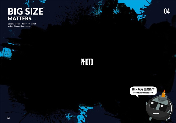 图片[3]-14页A4尺寸水墨飞溅风格艺术作品集画册图文排版设计PSD模板素材-设计猿