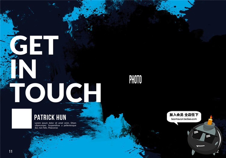 图片[7]-14页A4尺寸水墨飞溅风格艺术作品集画册图文排版设计PSD模板素材-设计猿