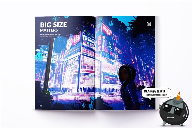 图片[9]-14页A4尺寸水墨飞溅风格艺术作品集画册图文排版设计PSD模板素材-设计猿