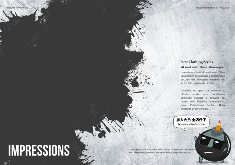 图片[3]-28页水墨晕染艺术创作作品集作品画册图文排版PSD模板PS设计素材-设计猿