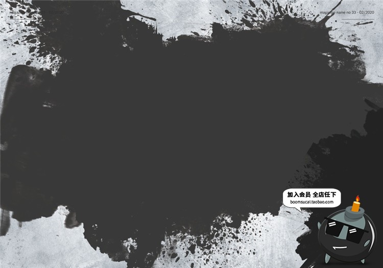 图片[6]-28页水墨晕染艺术创作作品集作品画册图文排版PSD模板PS设计素材-设计猿