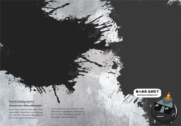 图片[7]-28页水墨晕染艺术创作作品集作品画册图文排版PSD模板PS设计素材-设计猿