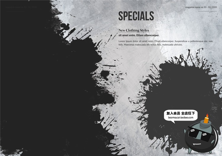 图片[8]-28页水墨晕染艺术创作作品集作品画册图文排版PSD模板PS设计素材-设计猿